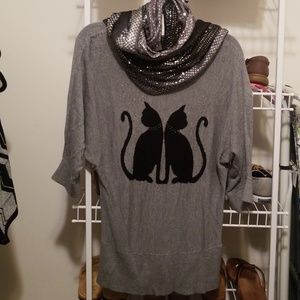 Womens sweater and scarf